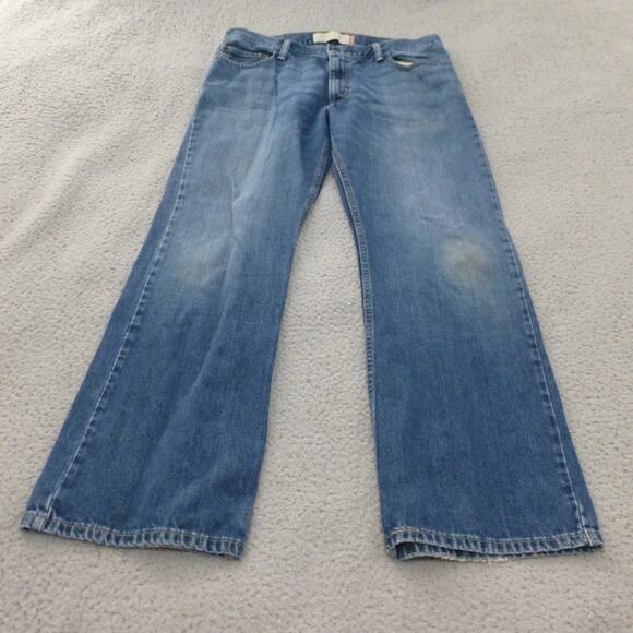 Levis 527 Jeans Mens 36x32 Bootcut Medium Wash Blue Denim Western Work - Picture 1 of 11